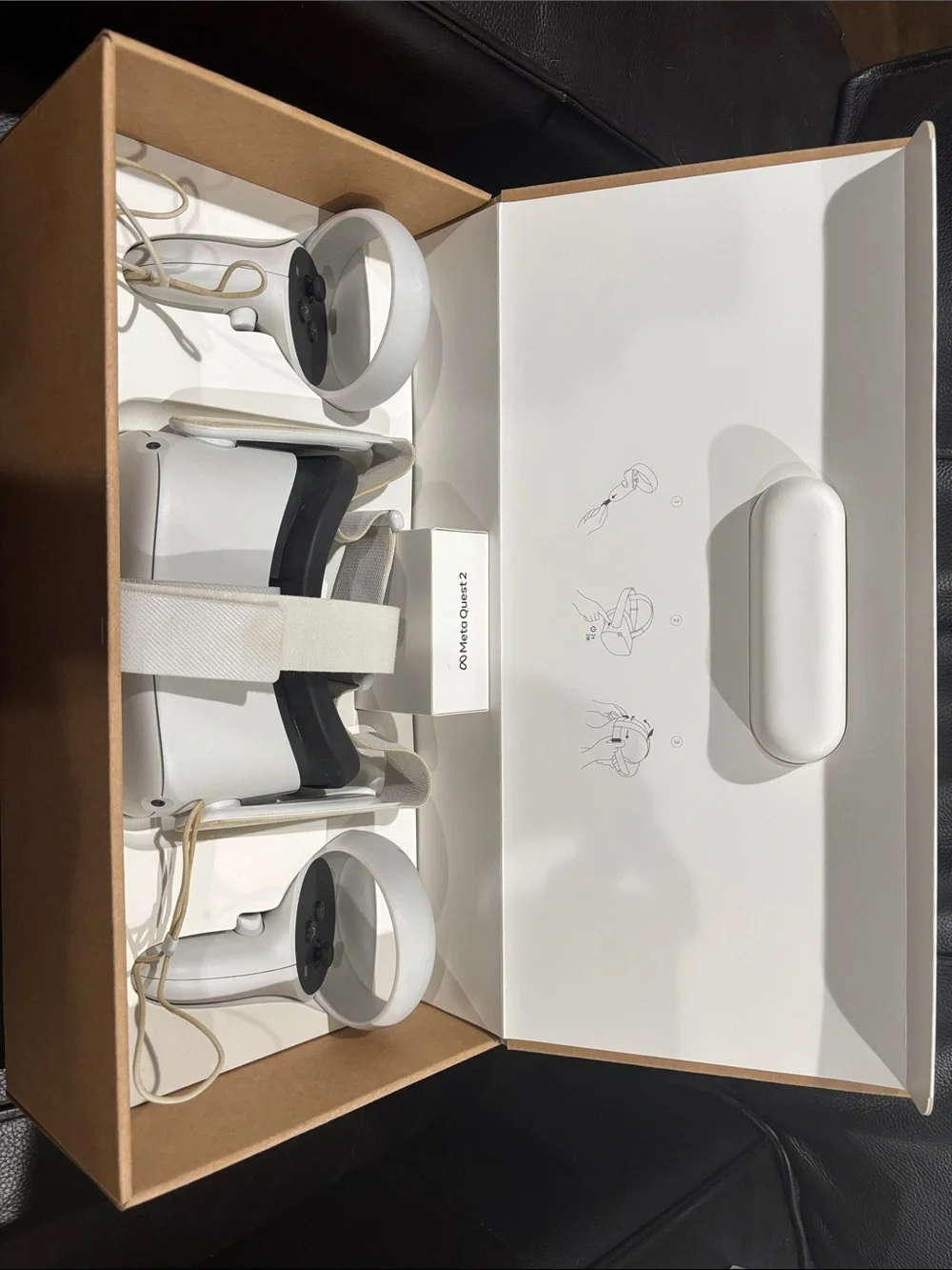 Oculus White VR Headset with White Controllers in Box
